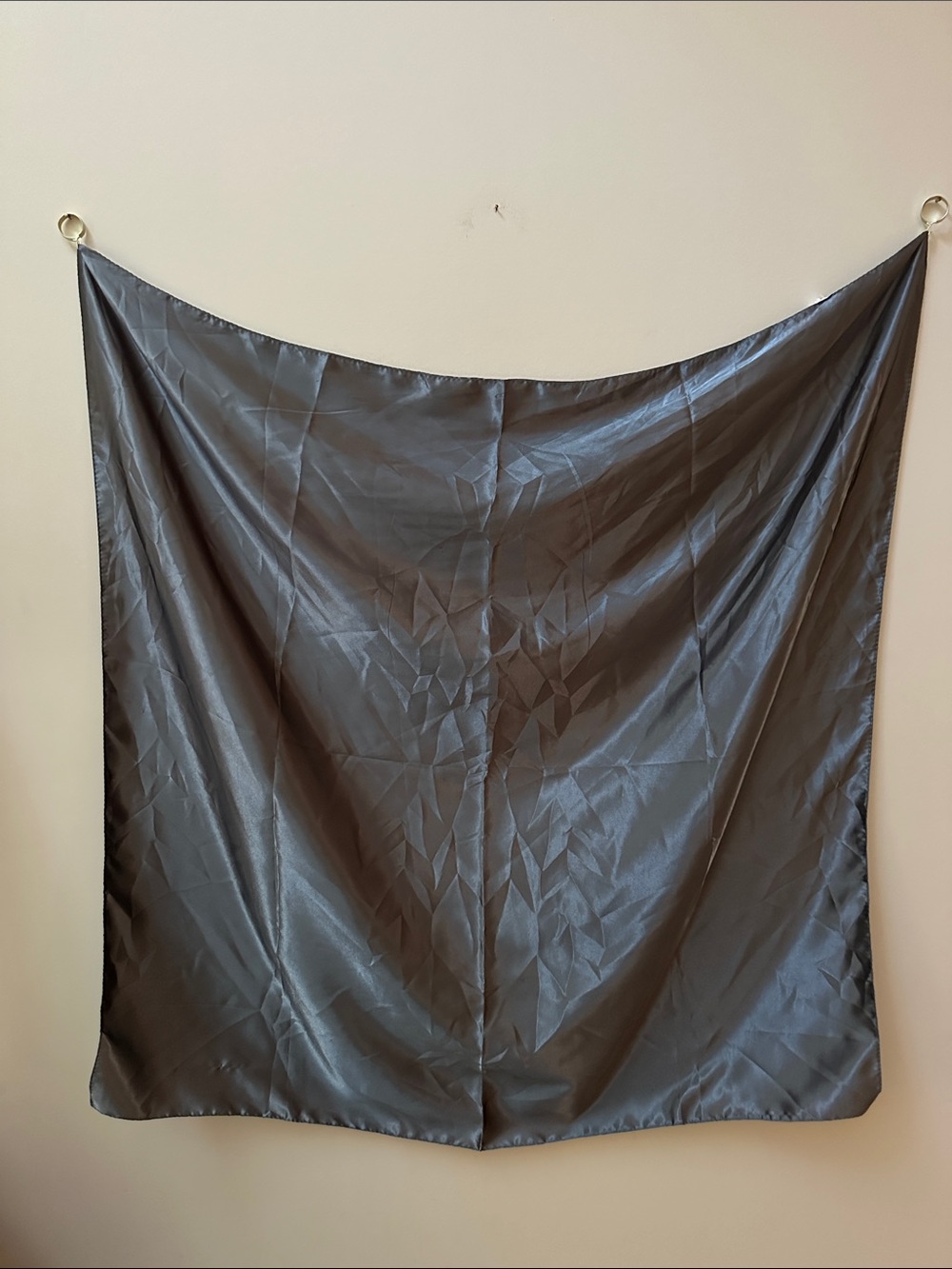 2/$20 Elegant Gray Satin Wrap Scarf - Classic Women's Accessory